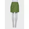 Geometric print skirt with tag