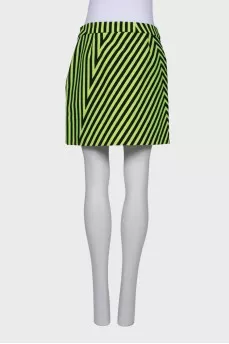 Geometric print skirt with tag