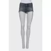 Low rise denim shorts