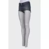 Low rise denim shorts