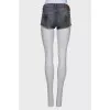 Low rise denim shorts