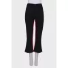 Wool flared trousers