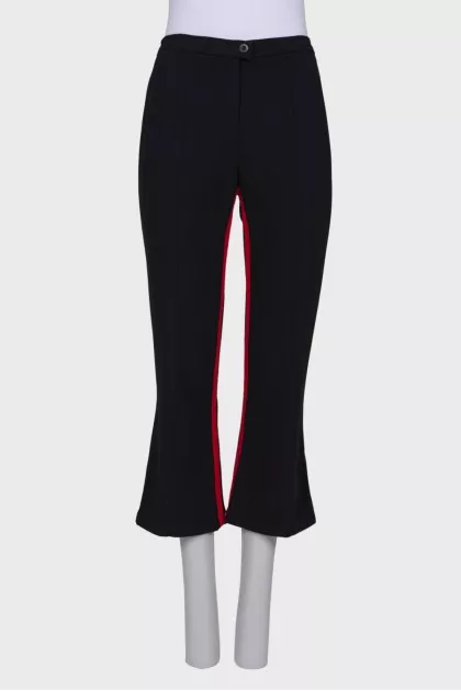 Wool flared trousers
