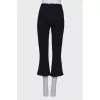 Wool flared trousers