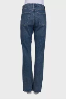 Blue straight fit jeans