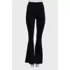 Velor flared trousers