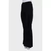 Velor flared trousers