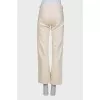 Beige straight fit jeans