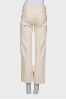 Beige straight fit jeans