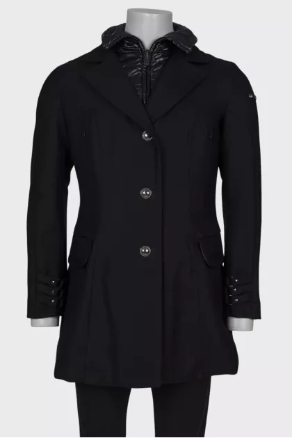 Straight-cut combo coat