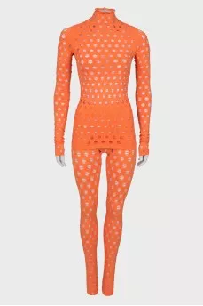 Orange bodycon suit