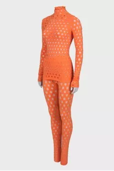 Orange bodycon suit