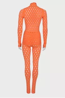 Orange bodycon suit
