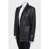 Black eco-leather jacket