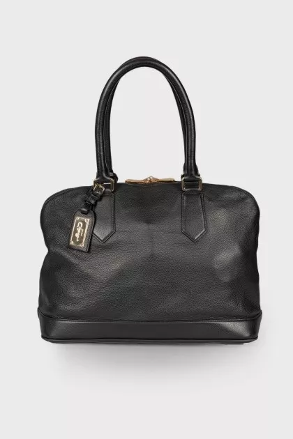 Leather bag with keyring