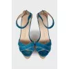 Suede high heel sandals