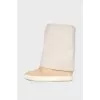Suede wedge boots