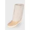 Suede wedge boots