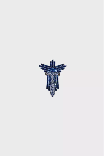 Blue rhinestone ring