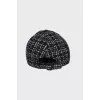 Tweed cap with brand logo