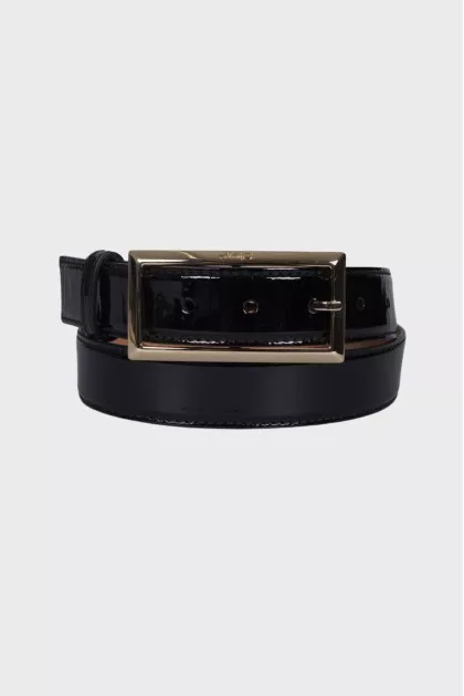 Patent leather belt