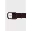 Brown embossed belt