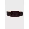Brown embossed belt
