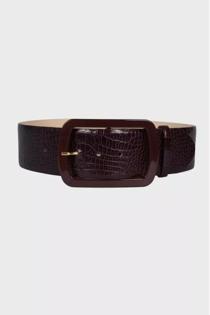 Brown embossed belt