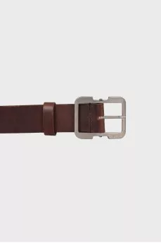 Brown leather belt