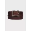 Brown leather belt