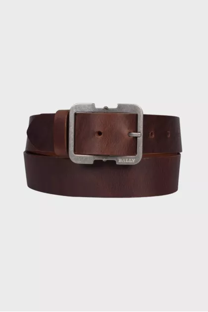 Brown leather belt