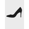 Black suede shoes