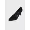 Black suede shoes