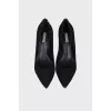 Black suede shoes