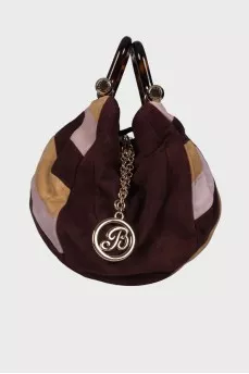 Suede bag with keyring