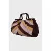Suede bag with keyring