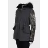 Parka with fur hood