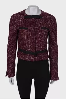 Buttoned tweed jacket