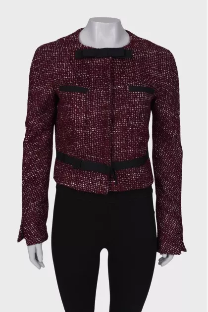 Buttoned tweed jacket