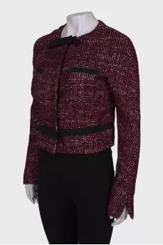 Buttoned tweed jacket