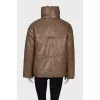 Embossed eco-leather jacket