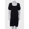 Navy blue lantern sleeve dress