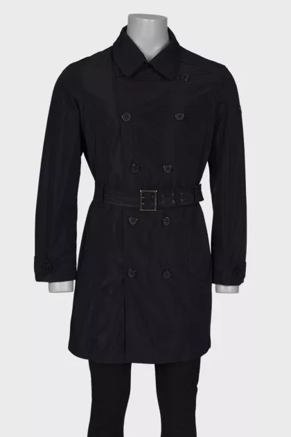 Men's double-breasted trench coat