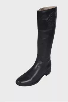 Insulated leather boots