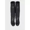 Quilted leather boots