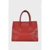 Leather tote bag