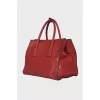 Leather tote bag