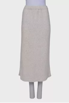 Knitted straight skirt