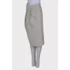 Gray draped skirt