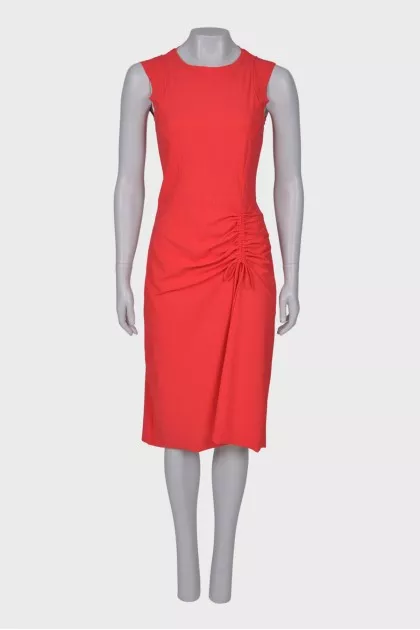 Bright red dress with tag